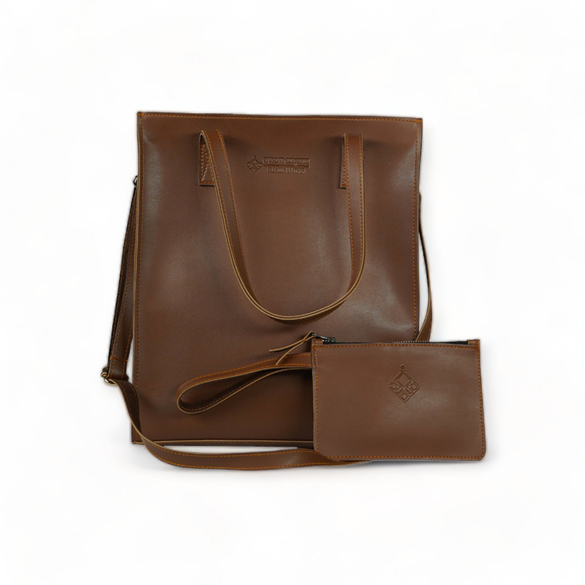 Premium Leather Handbag Brown