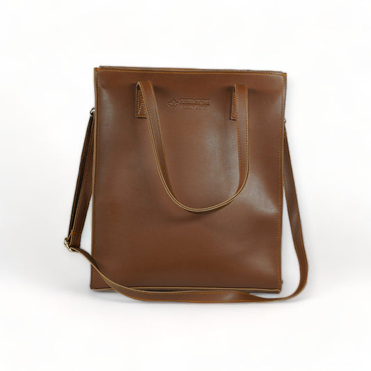 Premium Leather Handbag Brown