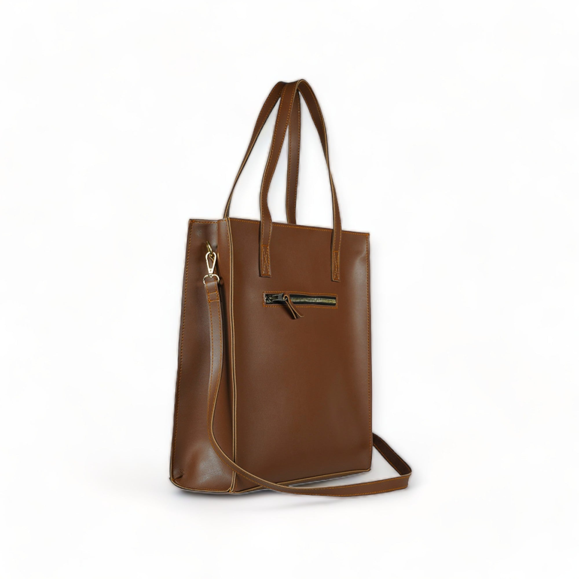 Premium Leather Handbag Brown