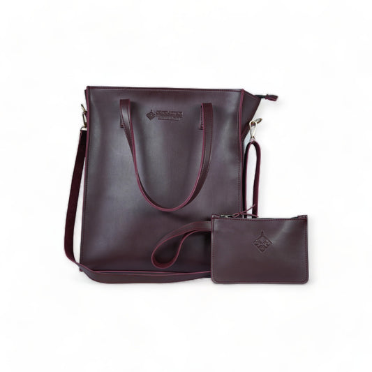 Premium Leather Handbag Maroon