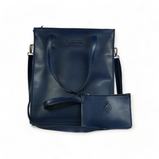 Premium Leather Handbag Navy