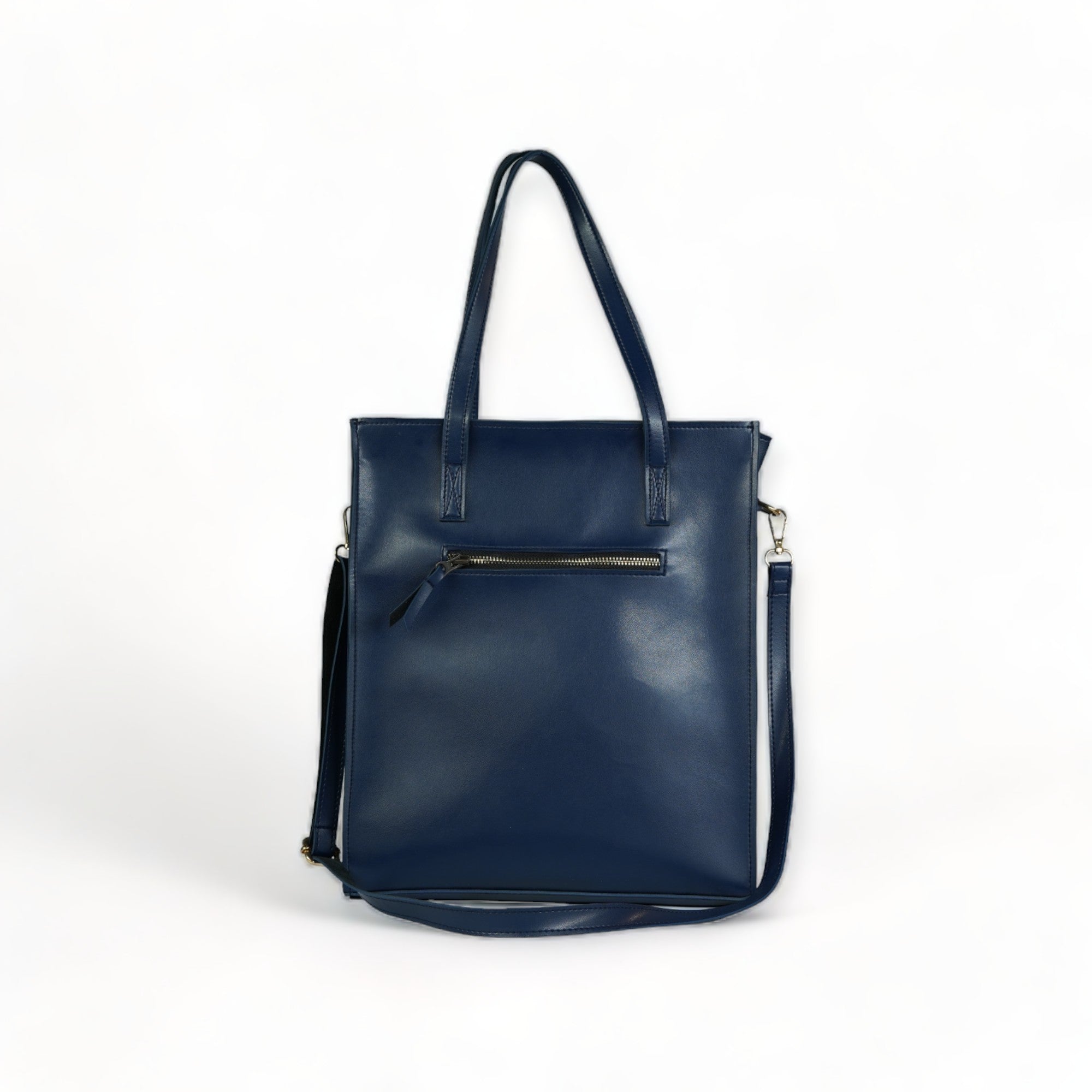 Premium Leather Handbag Navy