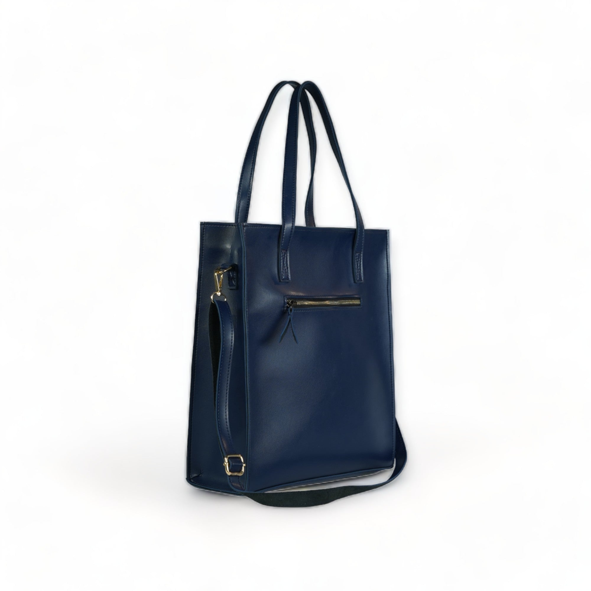 Premium Leather Handbag Navy