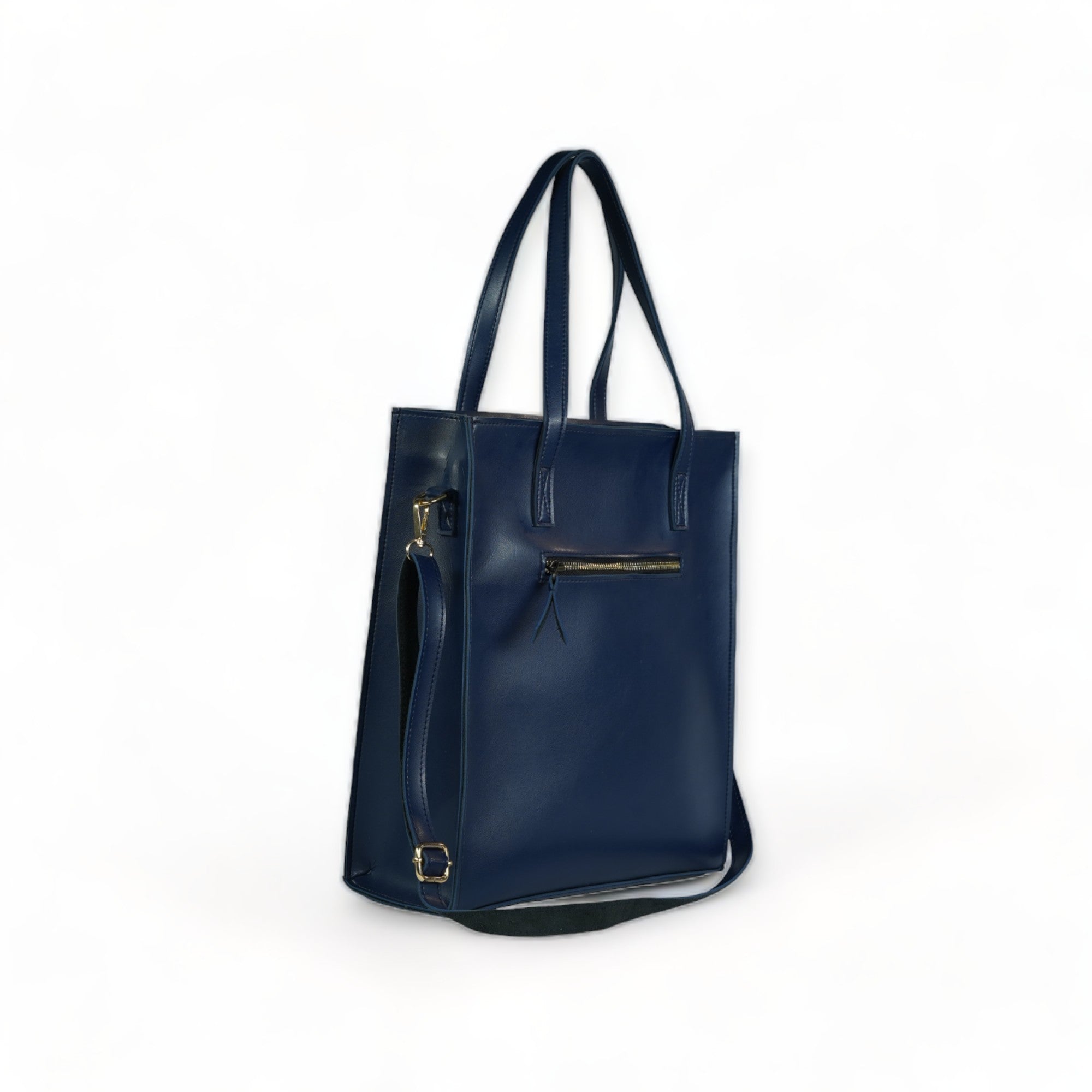 Premium Leather Handbag Navy