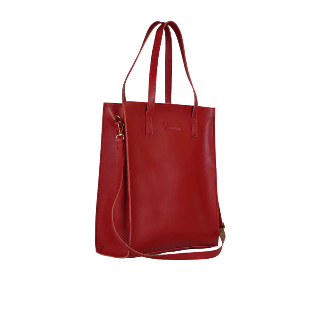 Premium Leather Handbag Red